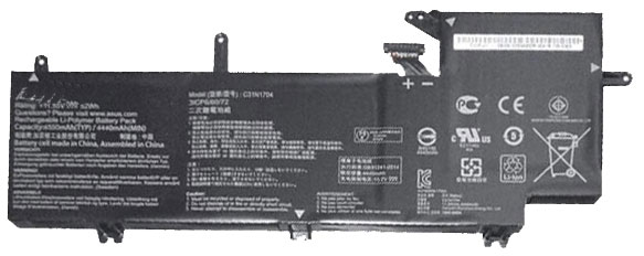 Compatible laptop battery ASUS  for UX561UD-E2030T 