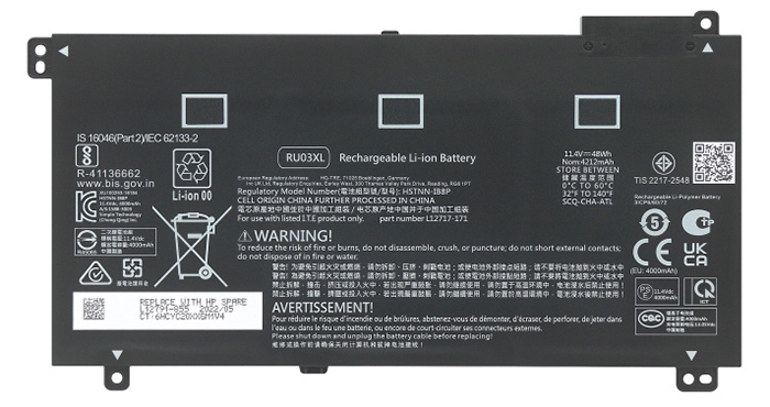 Compatible laptop battery HP  for RU03XL 