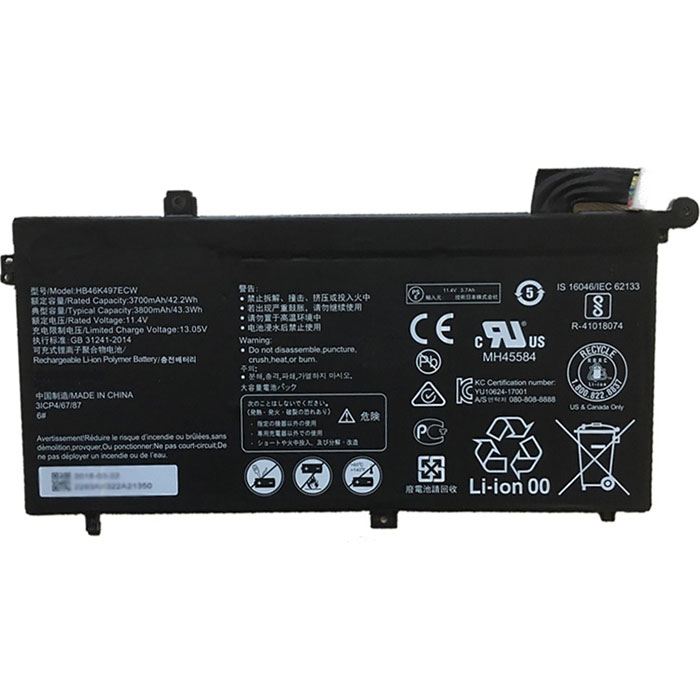Compatible laptop battery HUAWEI  for MateBook-D-2018i5-8250U8G256G-1T2G 