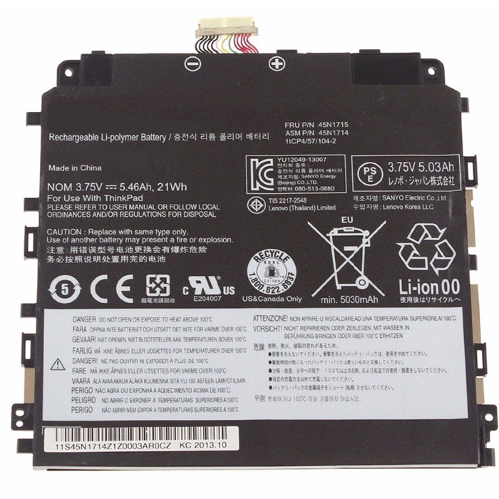 Compatible laptop battery lenovo  for 45N1714 