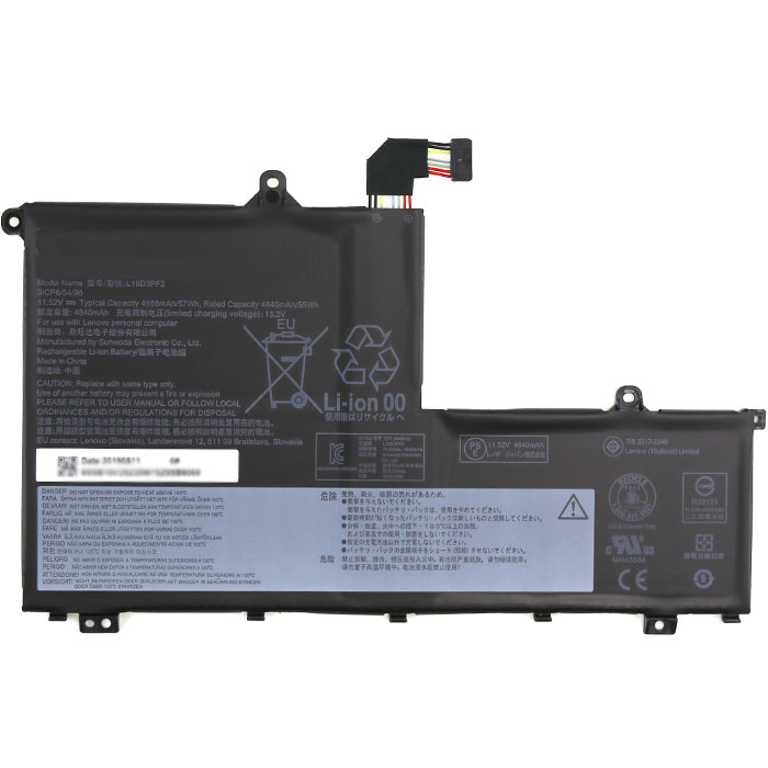 Compatible laptop battery lenovo  for L19M3PF0 