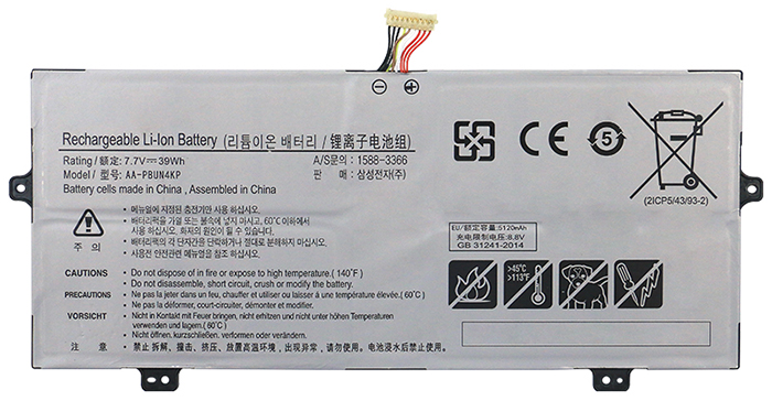 Compatible laptop battery for SAMSUNG NP940X3L-K02 Compatible laptop battery SAMSUNG for NP940X3L-K02
